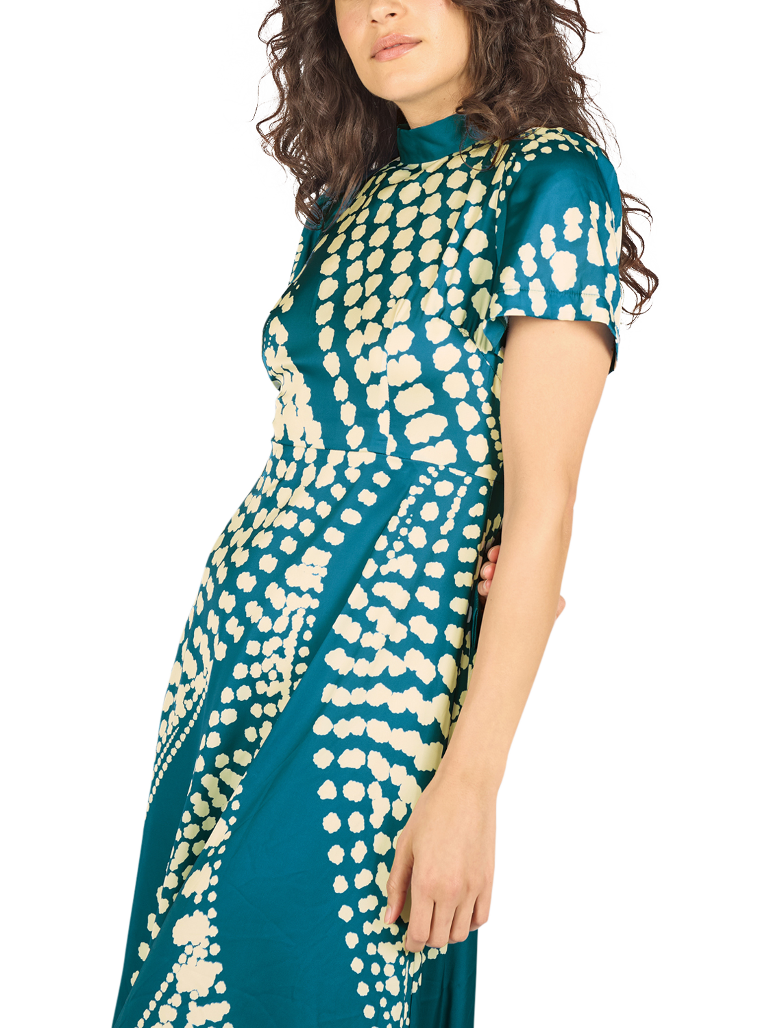 Product image 4 of 6, which shows Traffic People Solitude The Odes Revisited Dress, Blue/Cream, XS
