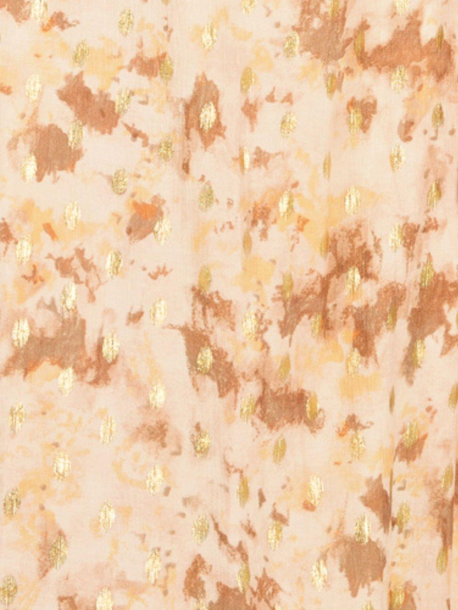 Product image 6 of 6, which shows Traffic People Margot Gold Rush Top, Brown, XS