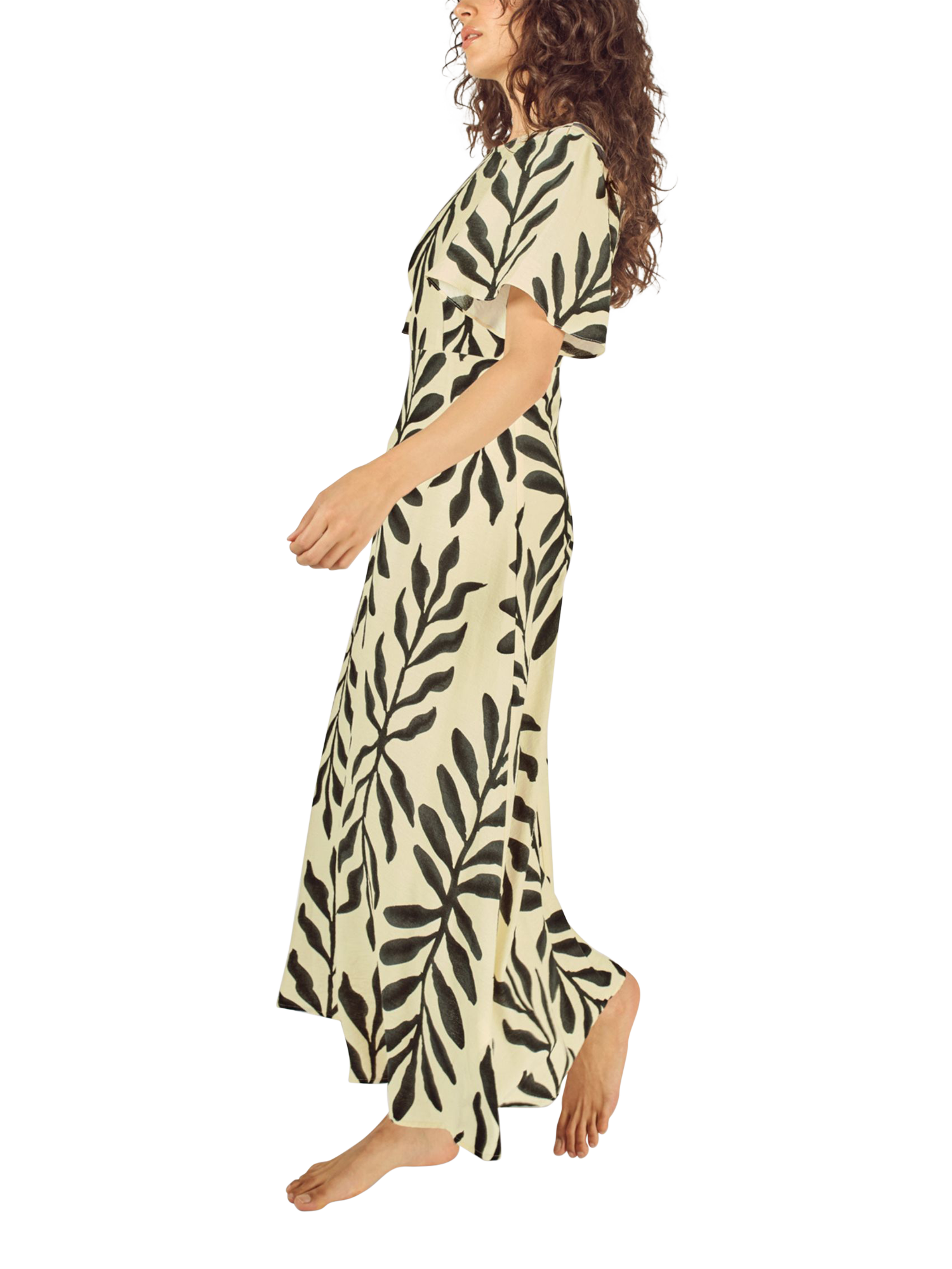 Product image 2 of 6, which shows Traffic People Rene Before Midnight Dress, Black/Cream, XS