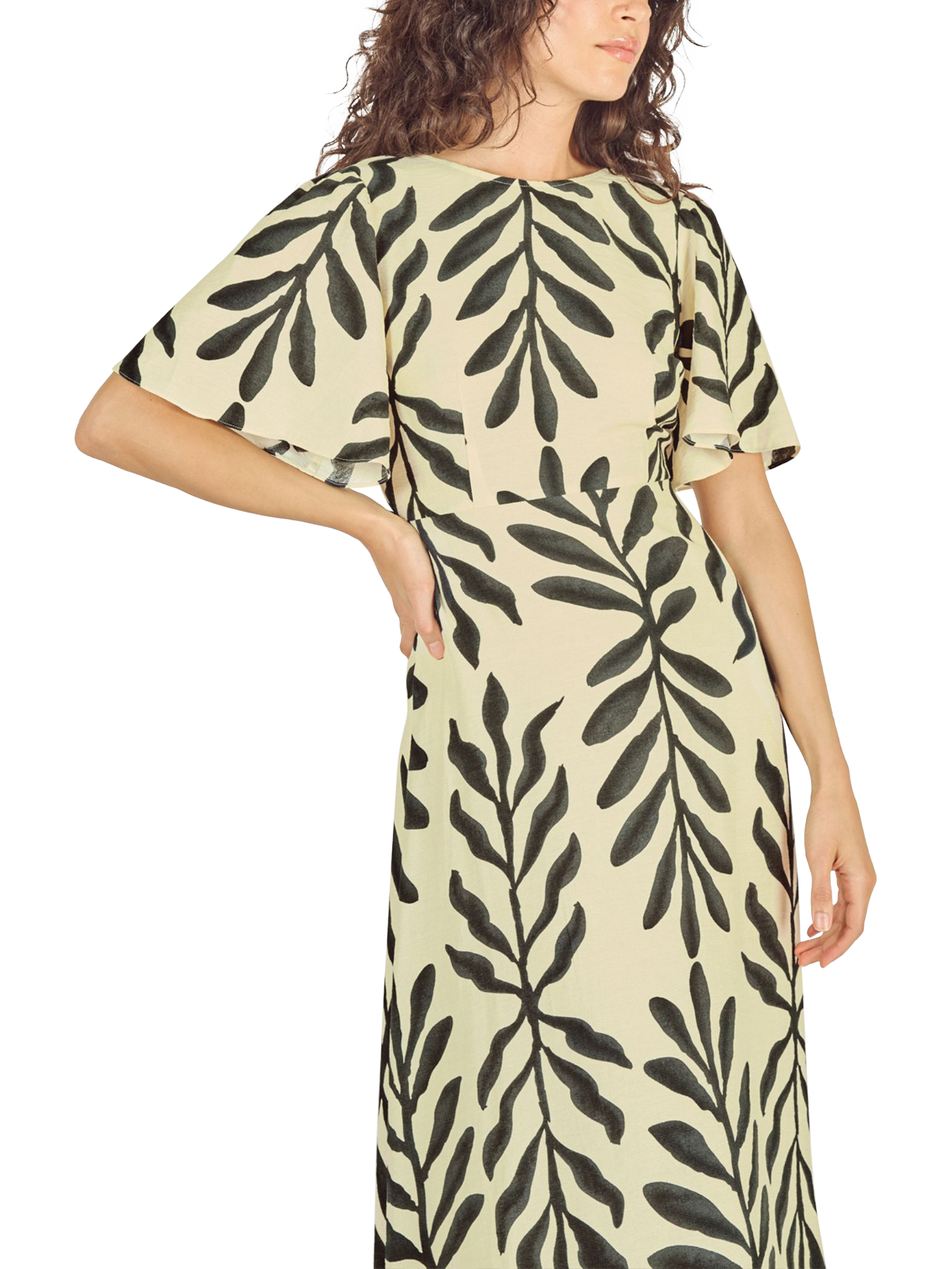 Product image 4 of 6, which shows Traffic People Rene Before Midnight Dress, Black/Cream, XS
