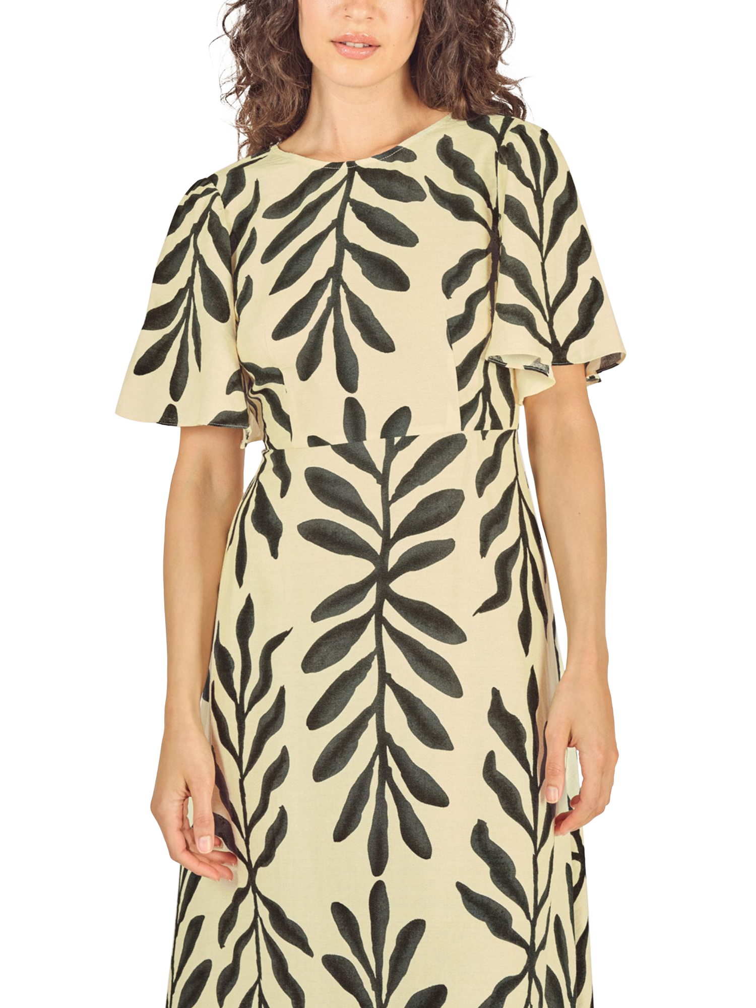 Product image 5 of 6, which shows Traffic People Rene Before Midnight Dress, Black/Cream, XS