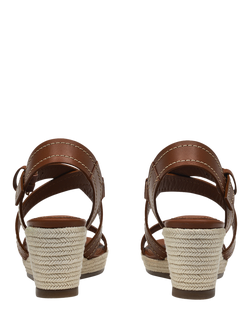 Radley Lavender Road Leather Jute Wedge Heeled Sandals - view 2, Brown