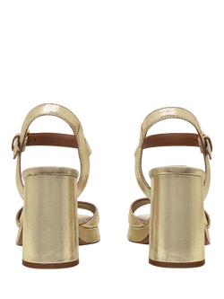 Radley Freda Lane Leather Platform Heeled Sandals - view 2, Gold