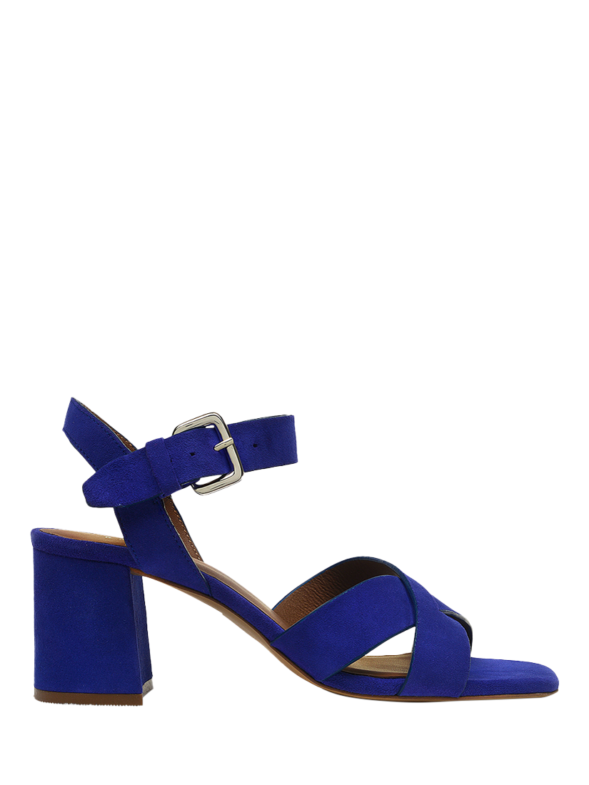 Product image 1 of 3, which shows Radley Portland Terrace Suede Block Heeled Sandals, Royal Blue, 4
