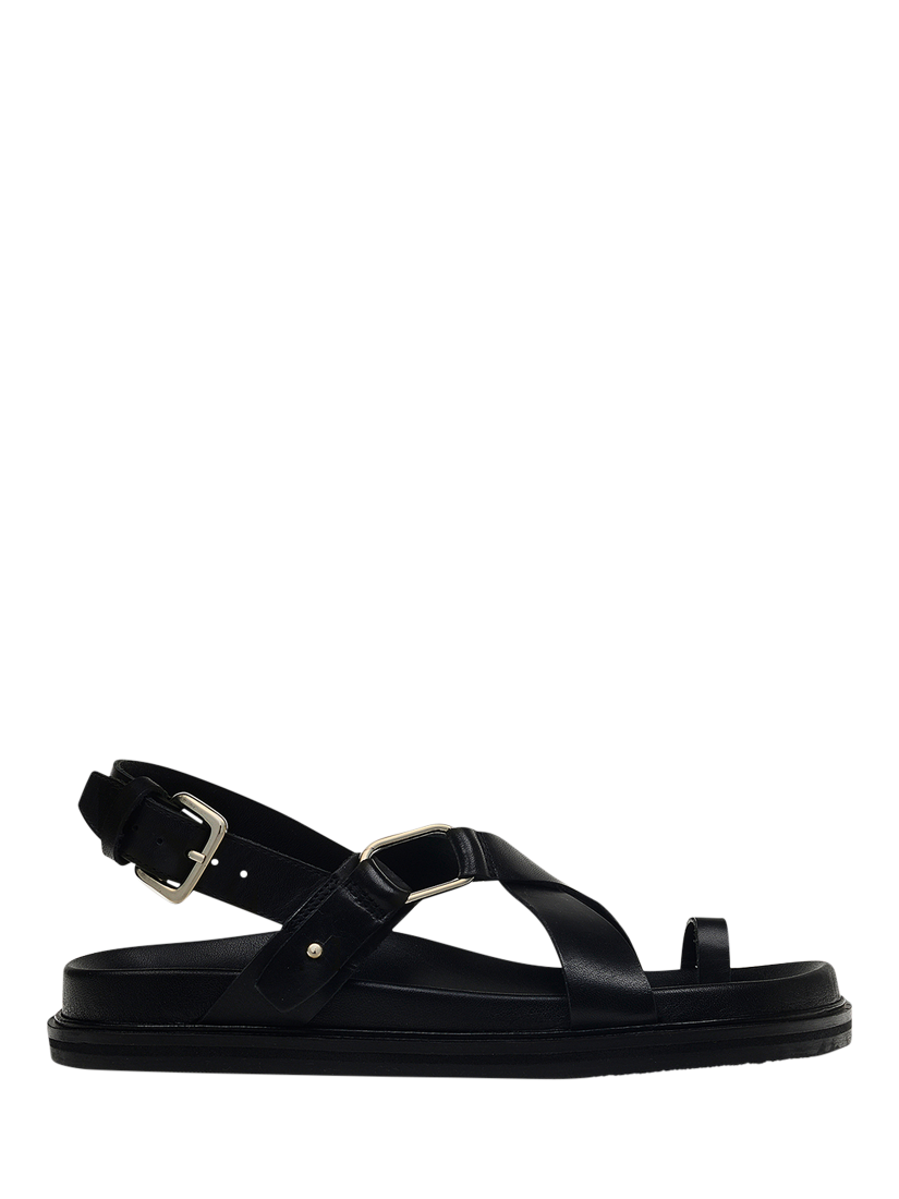 Product image 1 of 4, which shows Radley Norway Walk Leather Strappy Sandals, Black, 4