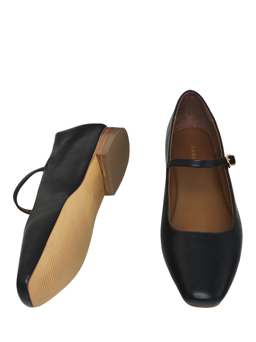 Product image 3 of 4, which shows Rosebury Avenue Leather Mary Jane Flats, Black, 4