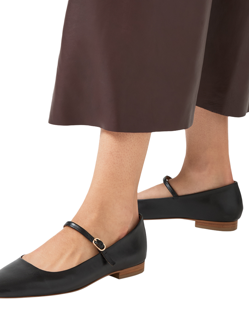 Product image 4 of 4, which shows Rosebury Avenue Leather Mary Jane Flats, Black, 4