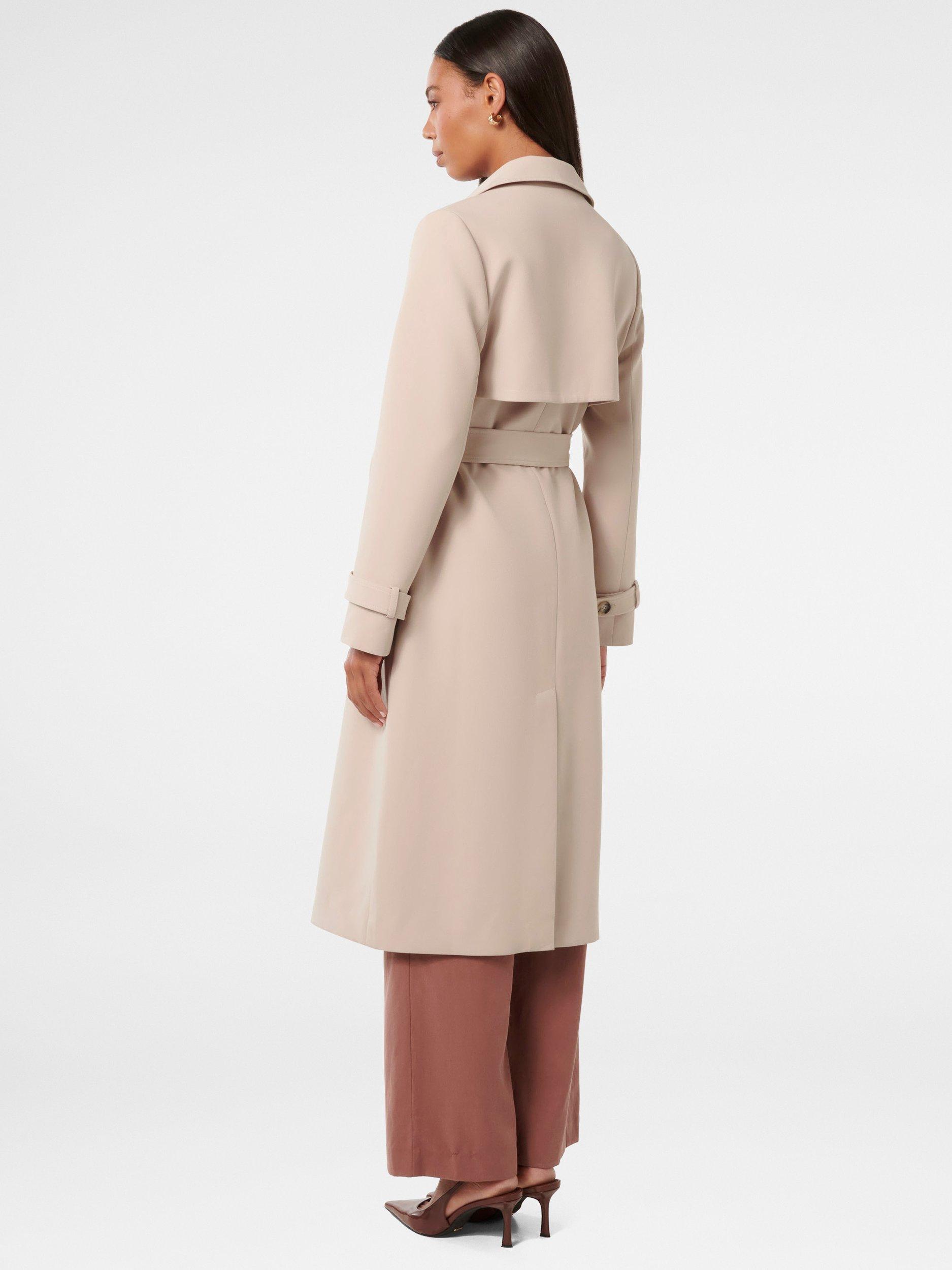 Product image 2 of 5, which shows Forever New Leanne Crepe Trench Coat, Stone Taupe, 6