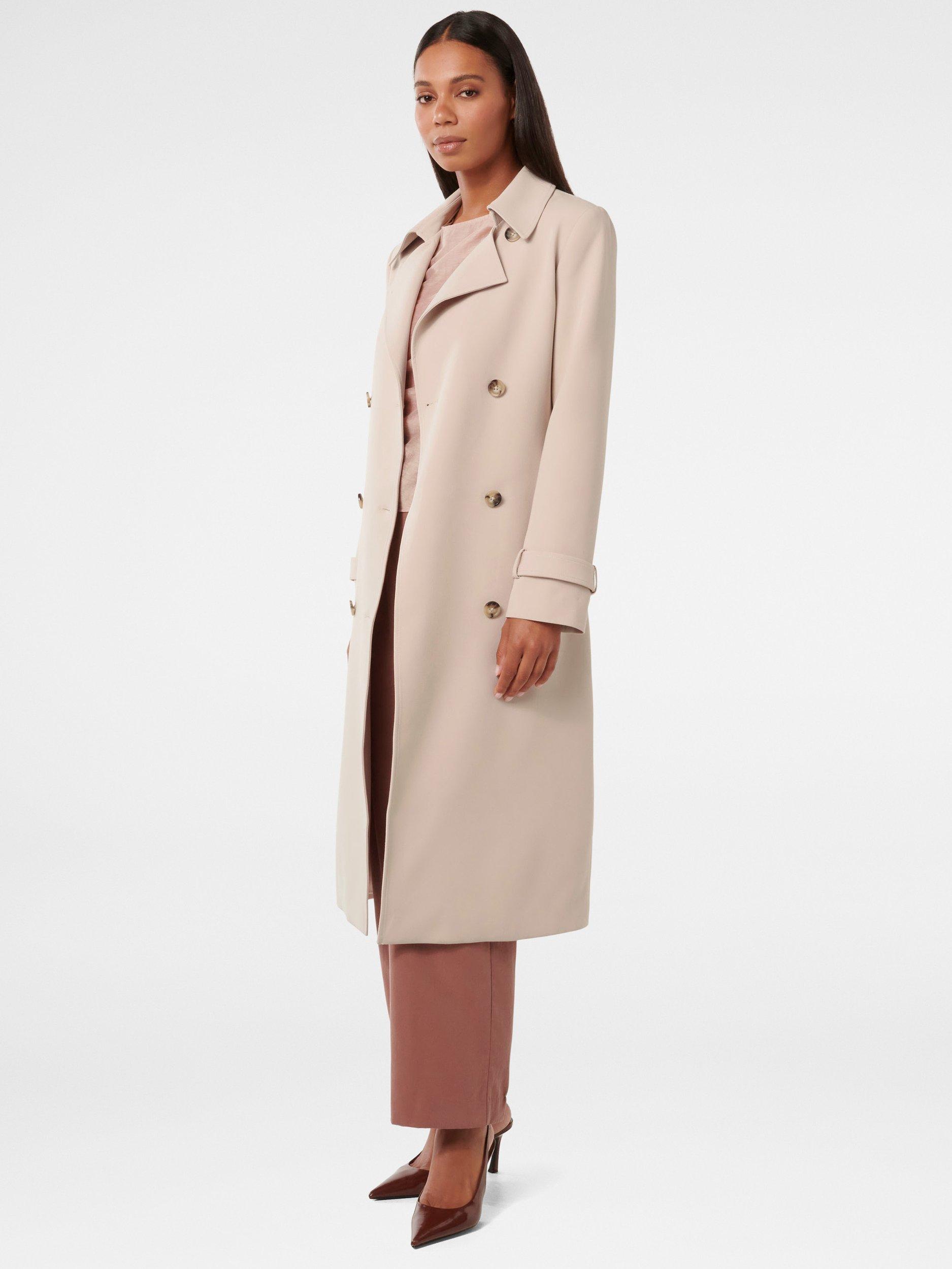 Product image 3 of 5, which shows Forever New Leanne Crepe Trench Coat, Stone Taupe, 6