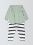 John Lewis Frill Shoulder Long Sleeve Top & Leggings Set, Multi