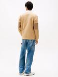 Tommy Jeans Relaxed Tonal Stripe Rugby Shirt, Tawny Sand
