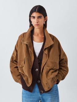 AND/OR Blouson Pure Suede Jacket, Tan, Tan