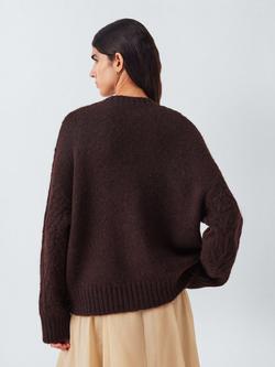 AND/OR Pippa Alpaca Wool Blend Cardigan - view 2, Chocolate