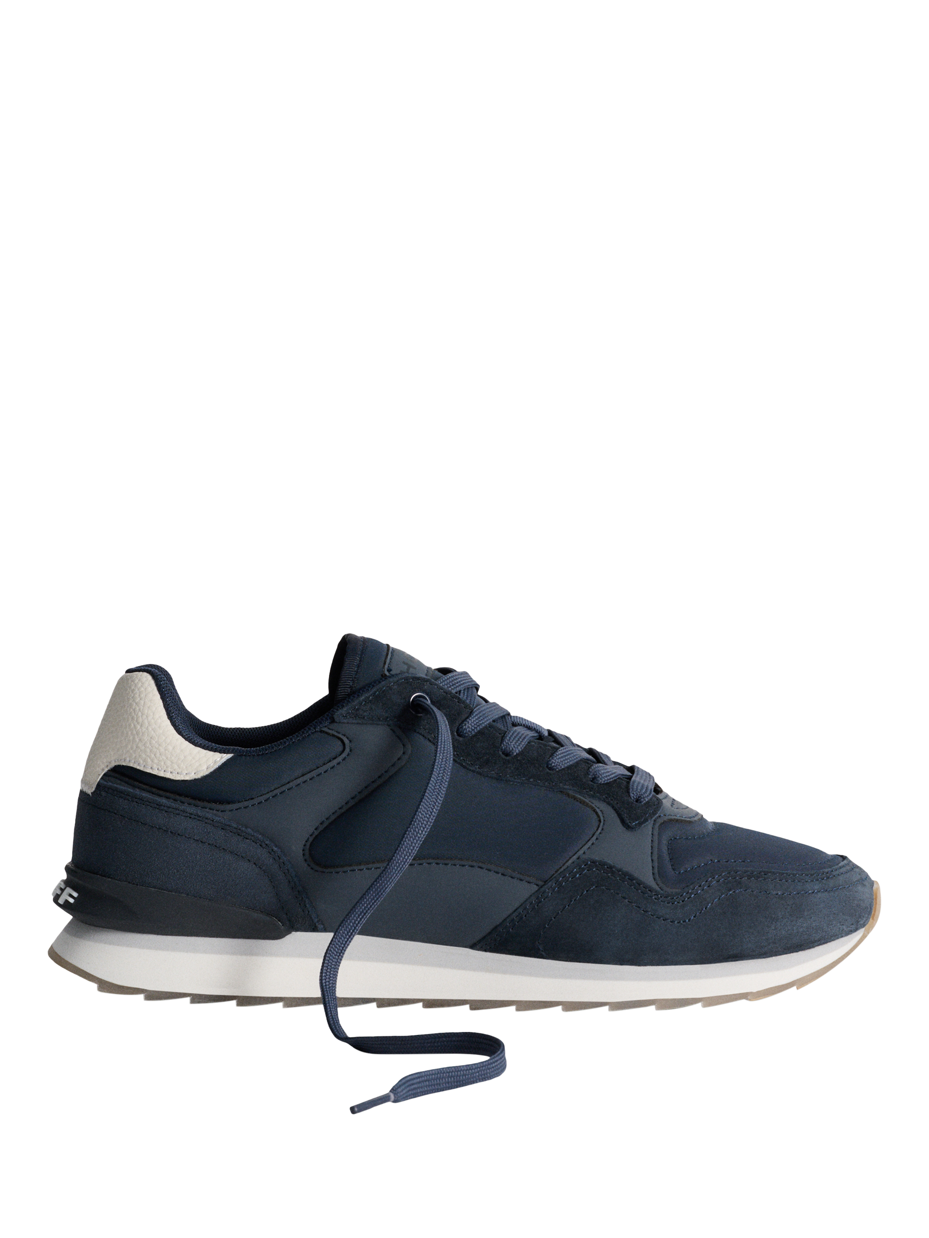 HOFF Monterrey Suede Blend Lace Up Trainers, Navy