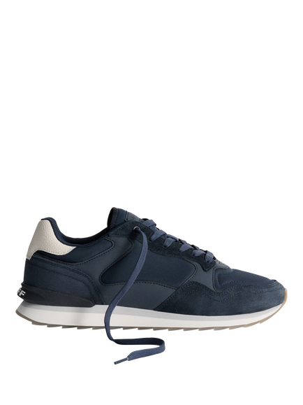 HOFF Monterrey Suede Blend Lace Up Trainers, Navy, Navy