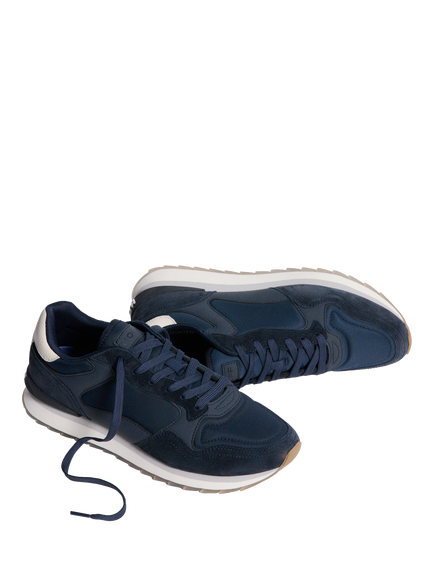 HOFF Monterrey Suede Blend Lace Up Trainers, Navy - view 2, Navy