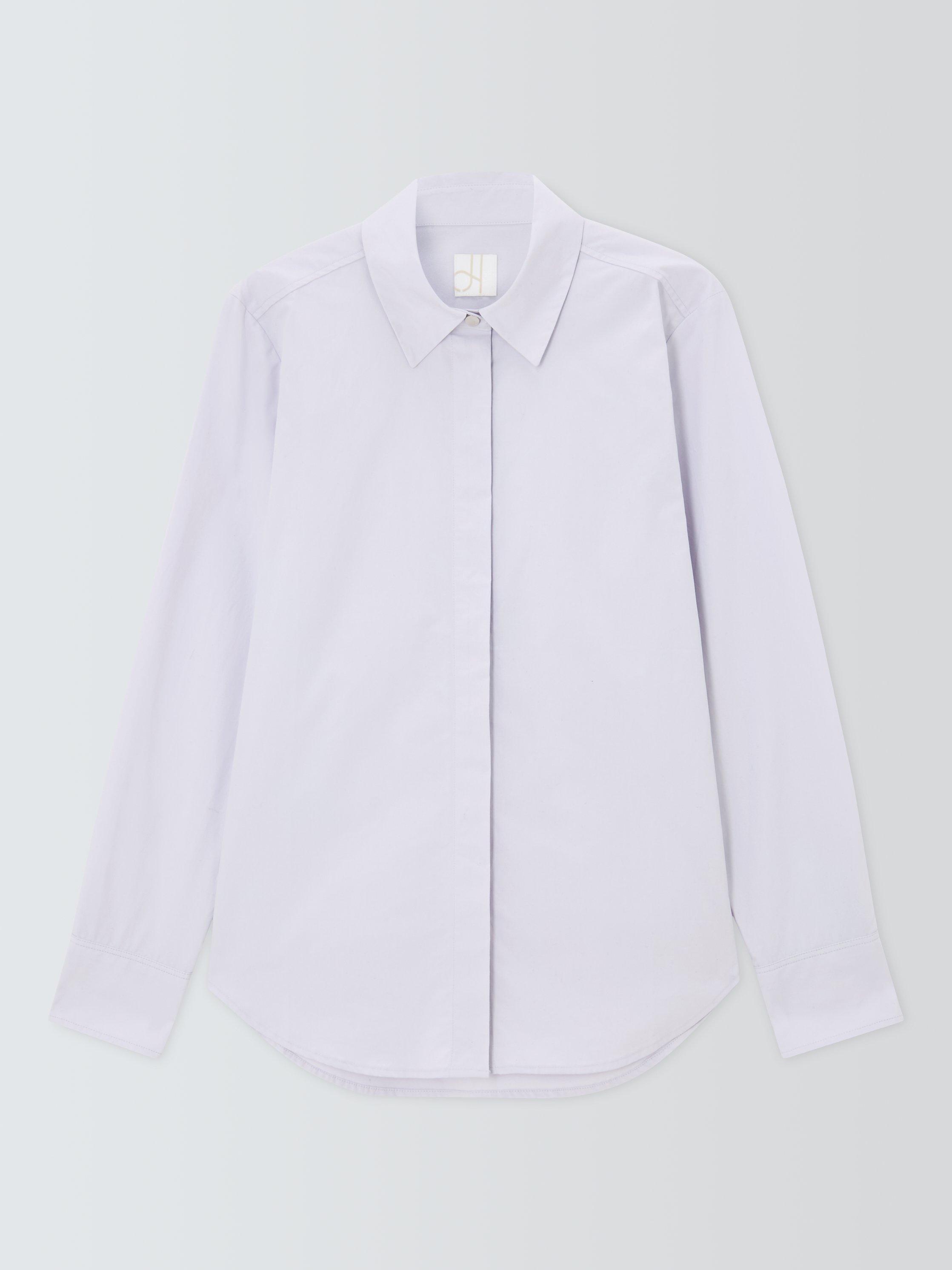 Product image 4 of 6, which shows John Lewis Cotton Poplin Shirt, Lilac, 8