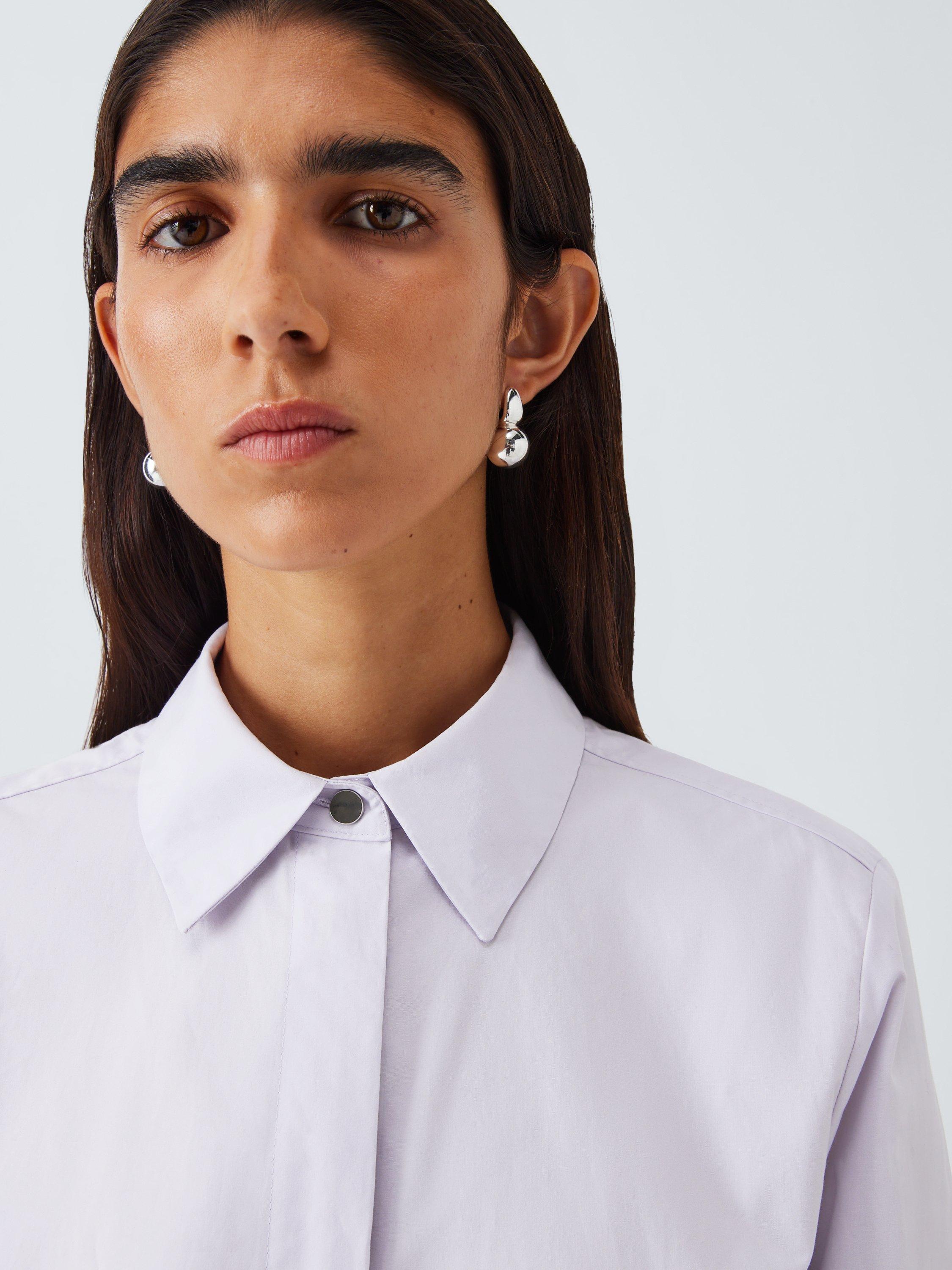 Product image 6 of 6, which shows John Lewis Cotton Poplin Shirt, Lilac, 8