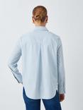 John Lewis Striped Cotton Poplin Shirt, Blue/Multi