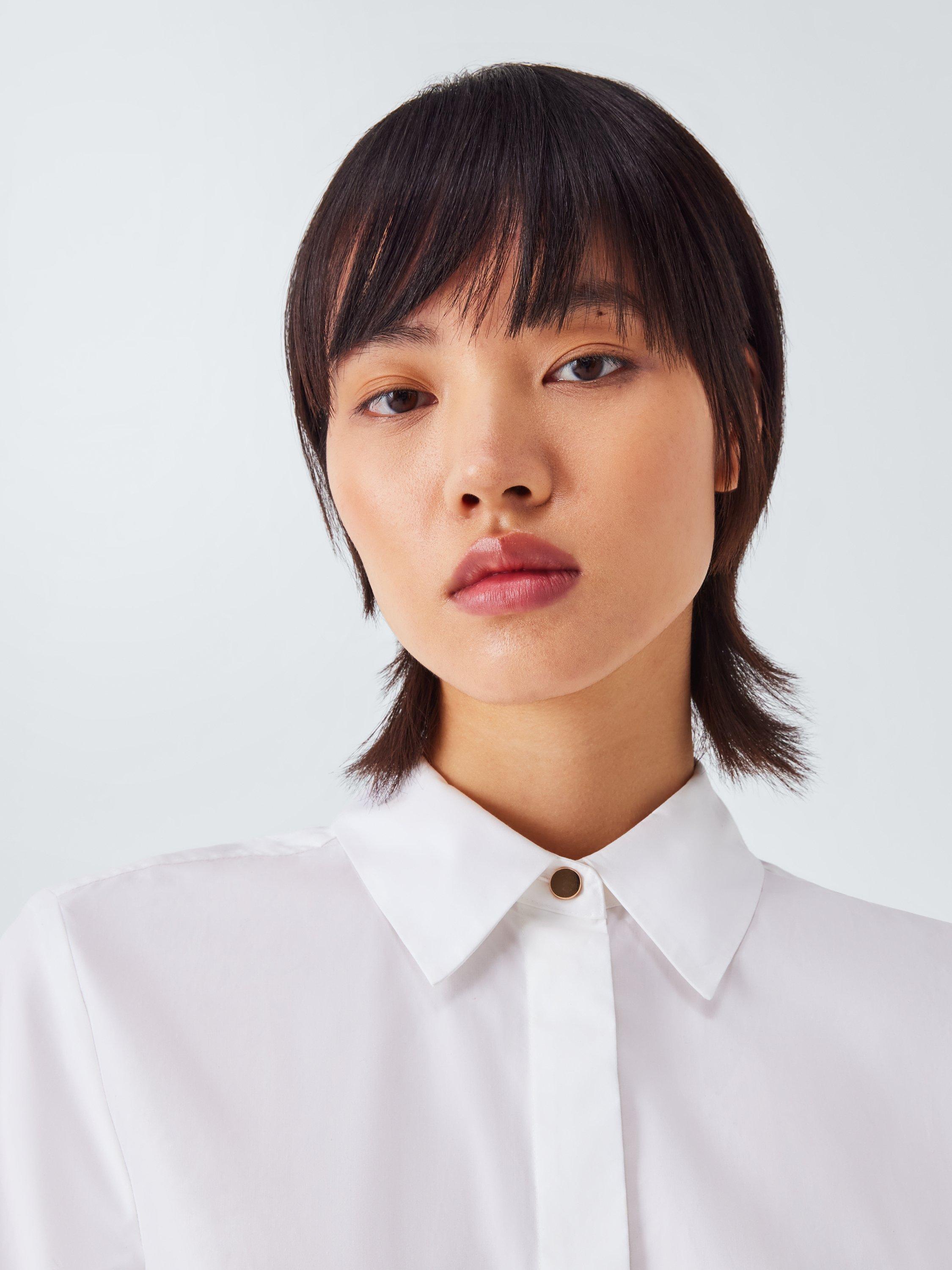 Product image 5 of 6, which shows John Lewis Cotton Poplin Shirt, Off White, 8