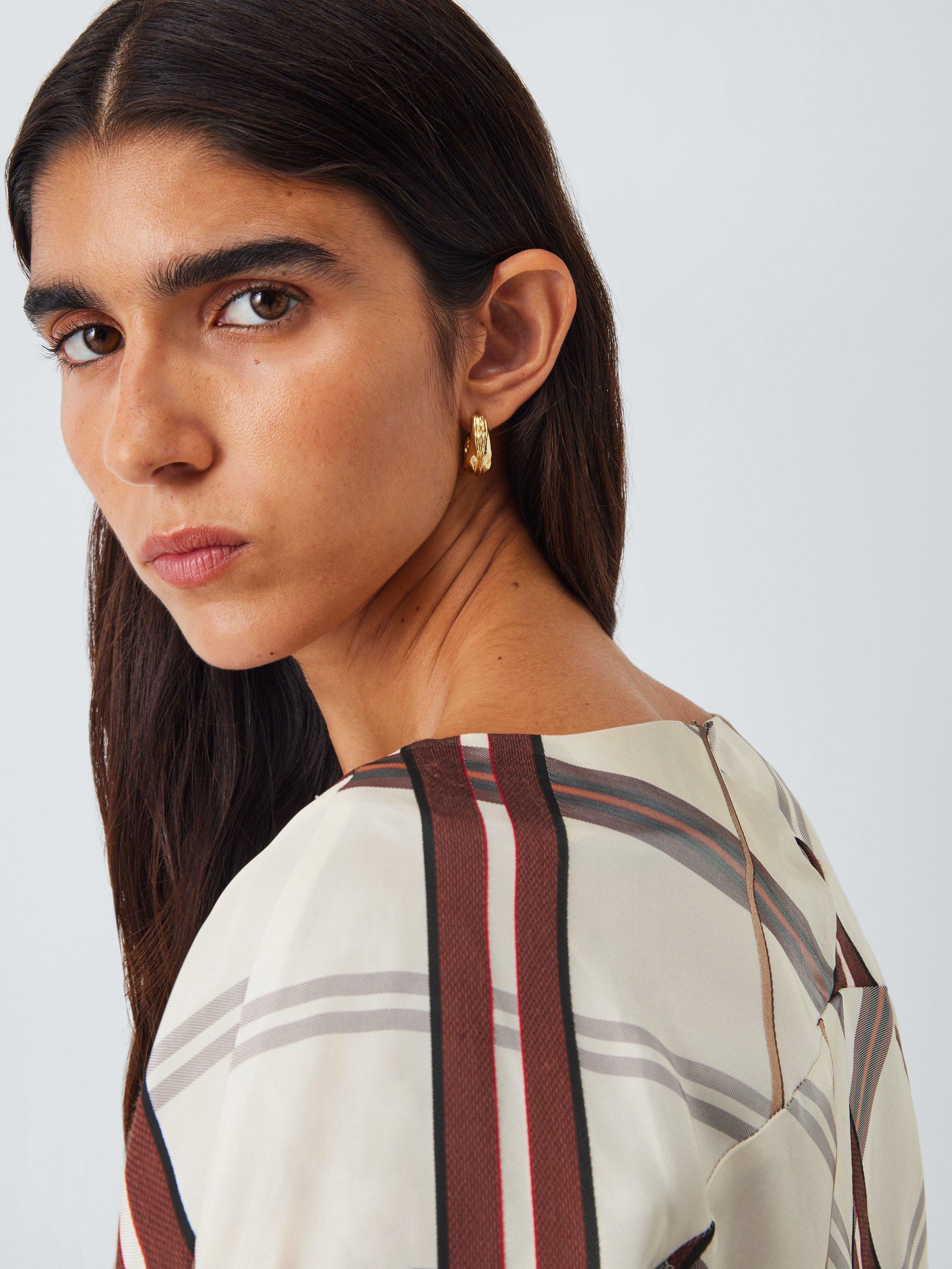 Product image 5 of 6, which shows John Lewis Wide Sleeve Check Top, Multi, 8