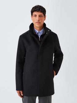 John Lewis Wool Blend Car Coat, Charcoal