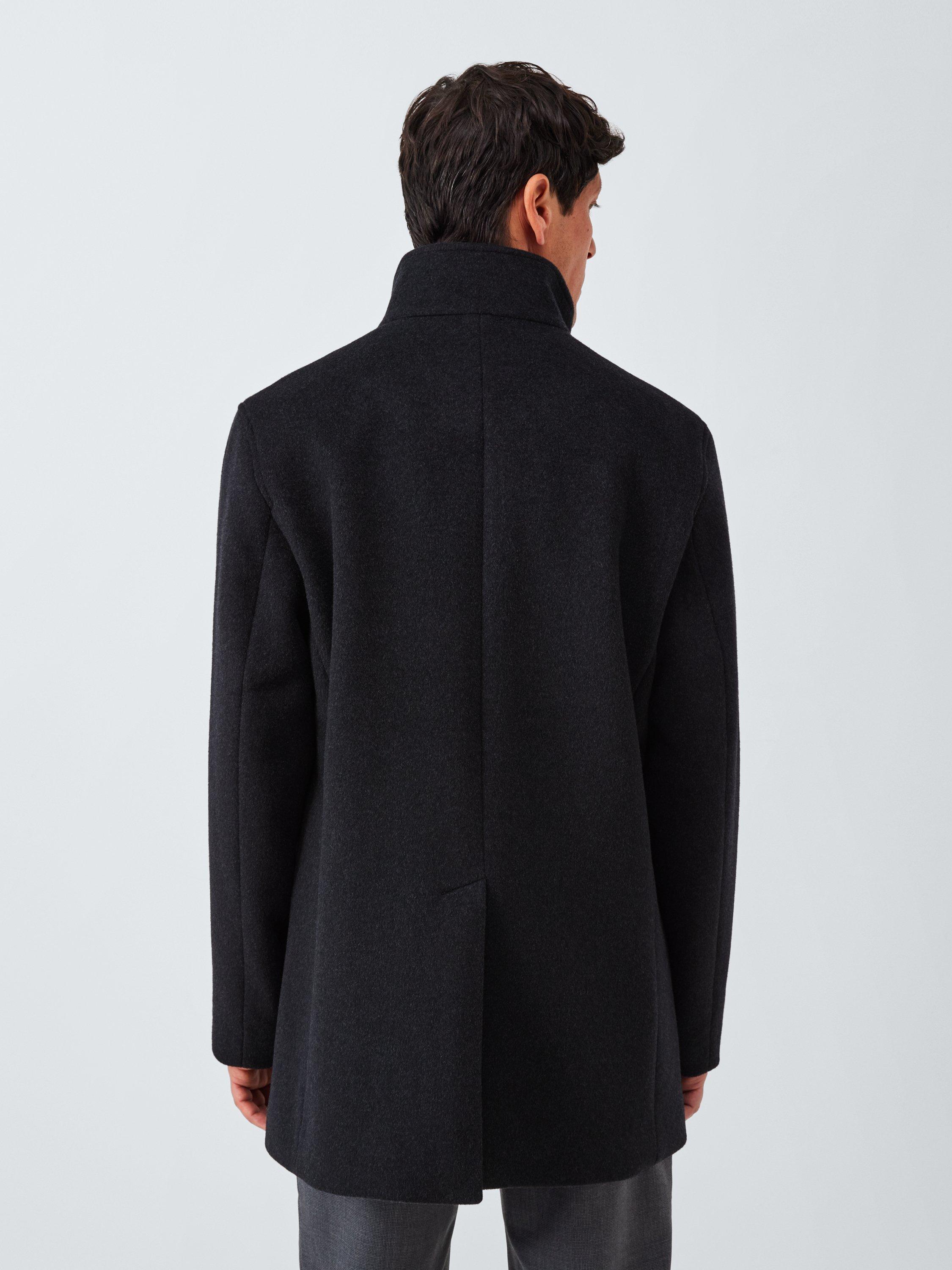 Product image 2 of 6, which shows John Lewis Wool Blend Car Coat, Charcoal, S