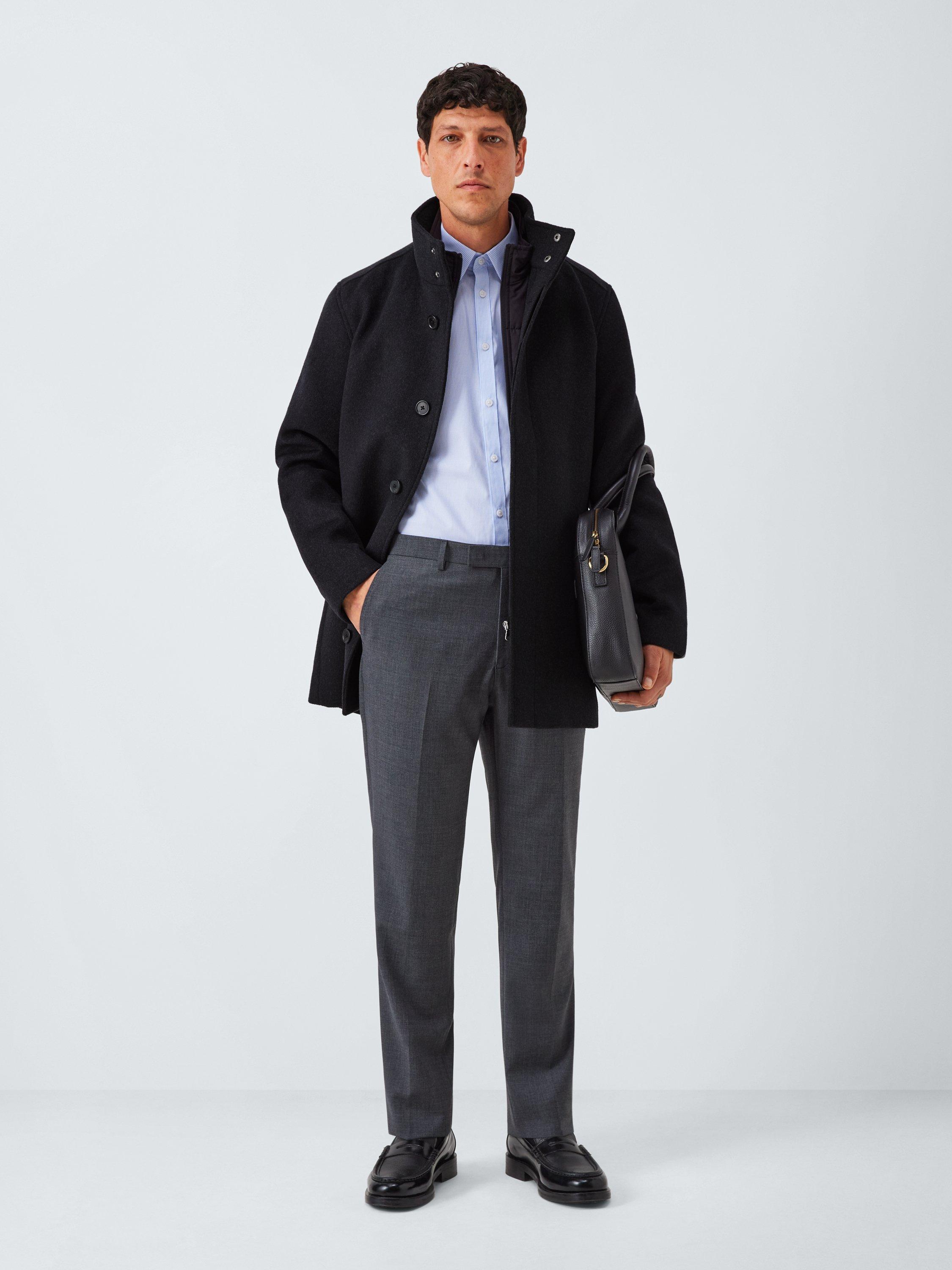 Product image 3 of 6, which shows John Lewis Wool Blend Car Coat, Charcoal, S