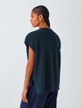 John Lewis V-Neck Cotton Knit Vest, Navy