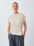 John Lewis Merino Wool Twist Knit Tank Top, Ecru