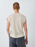 John Lewis Merino Wool Twist Knit Tank Top, Ecru