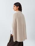 John Lewis Super Washed Wool Military Cape, Natural