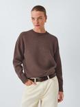 John Lewis Wool Drape Jumper, Taupe