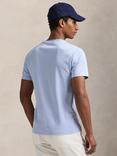 Polo Ralph Lauren Cotton Custom Slim Fit Short Sleeve Stripe T-Shirt, Dress Shirt Blue/Wh