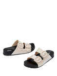 Melissa Cozy Platform Slider Sandals, Black / Beige
