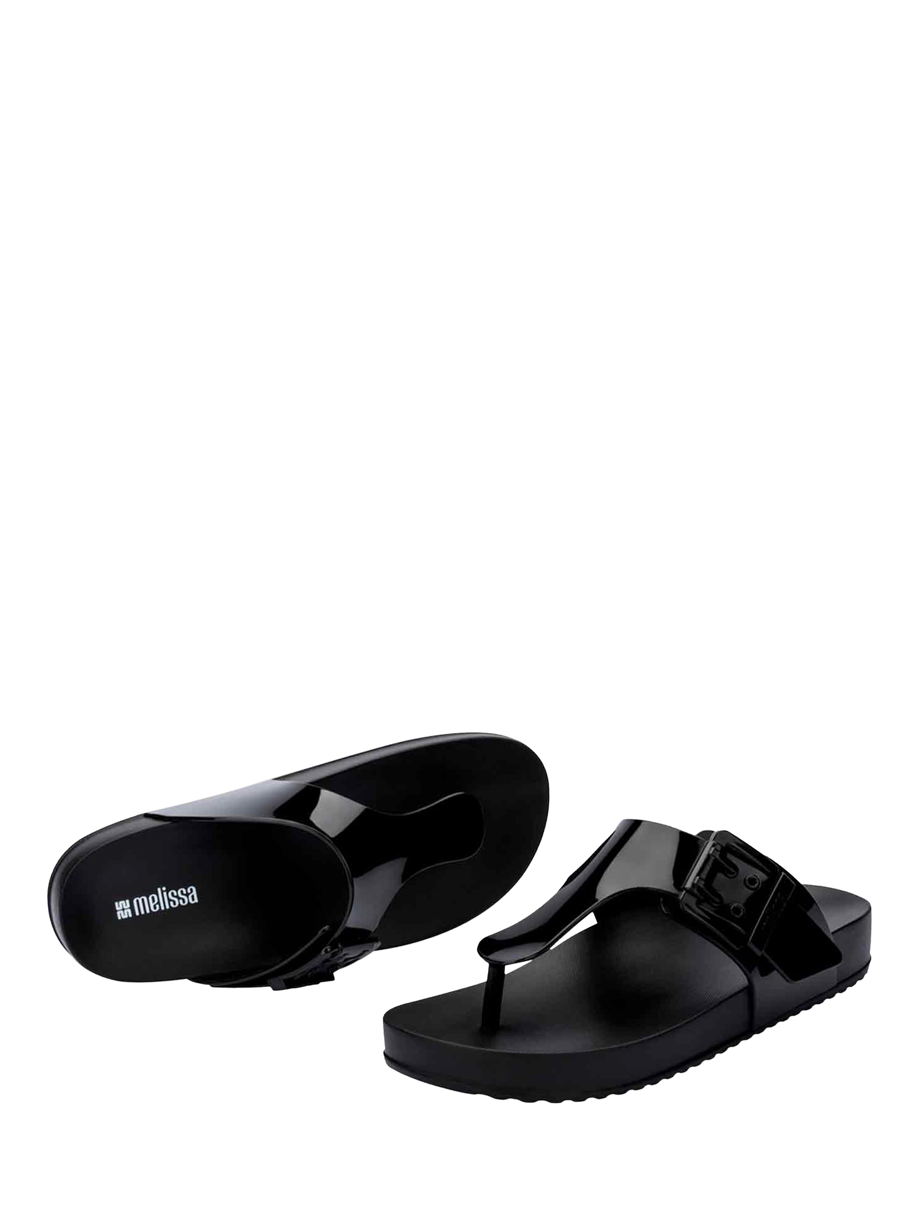 Product image 2 of 4, which shows Melissa Cozy Flip Flops, Black, 3