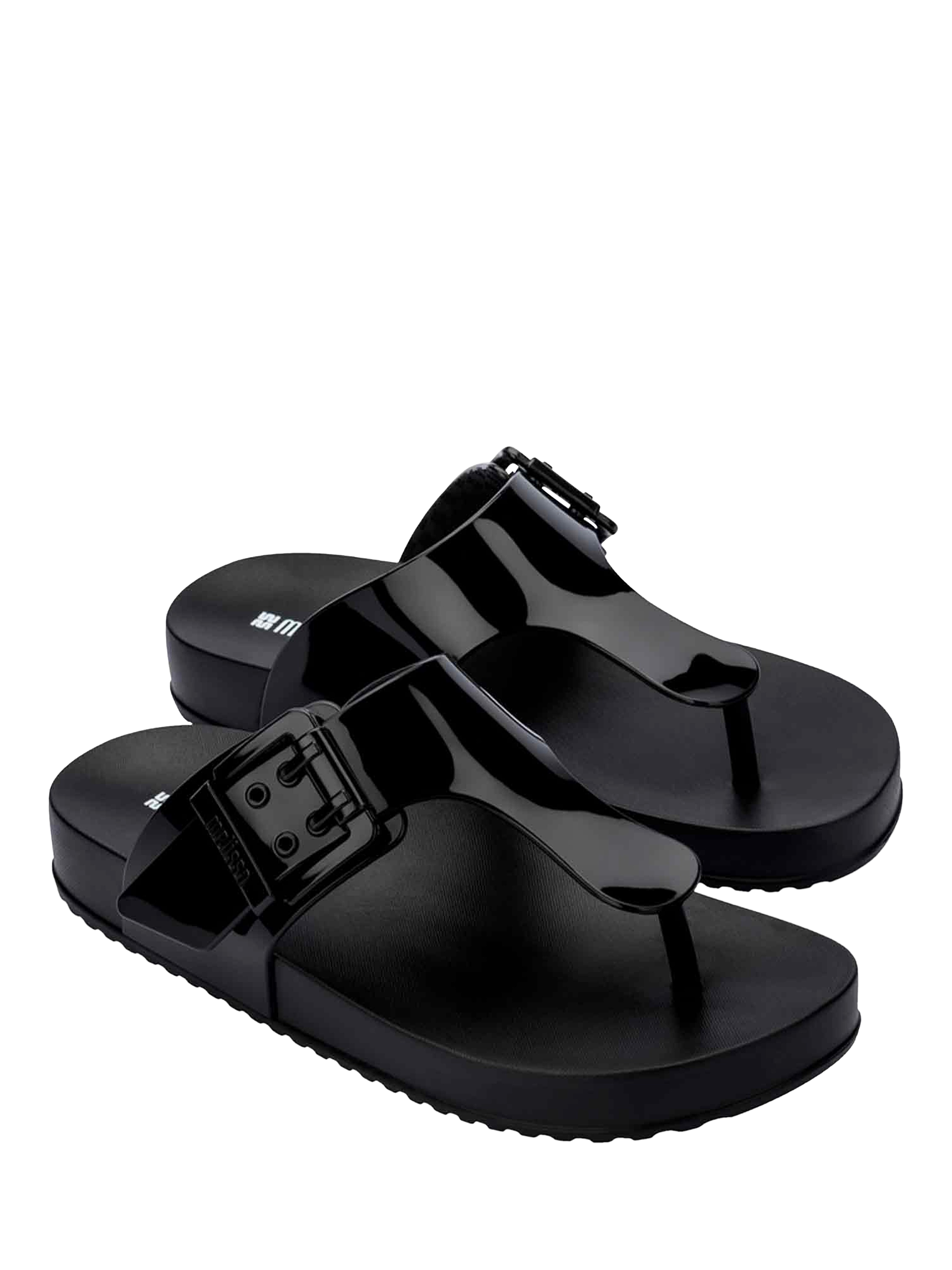 Product image 4 of 4, which shows Melissa Cozy Flip Flops, Black, 3