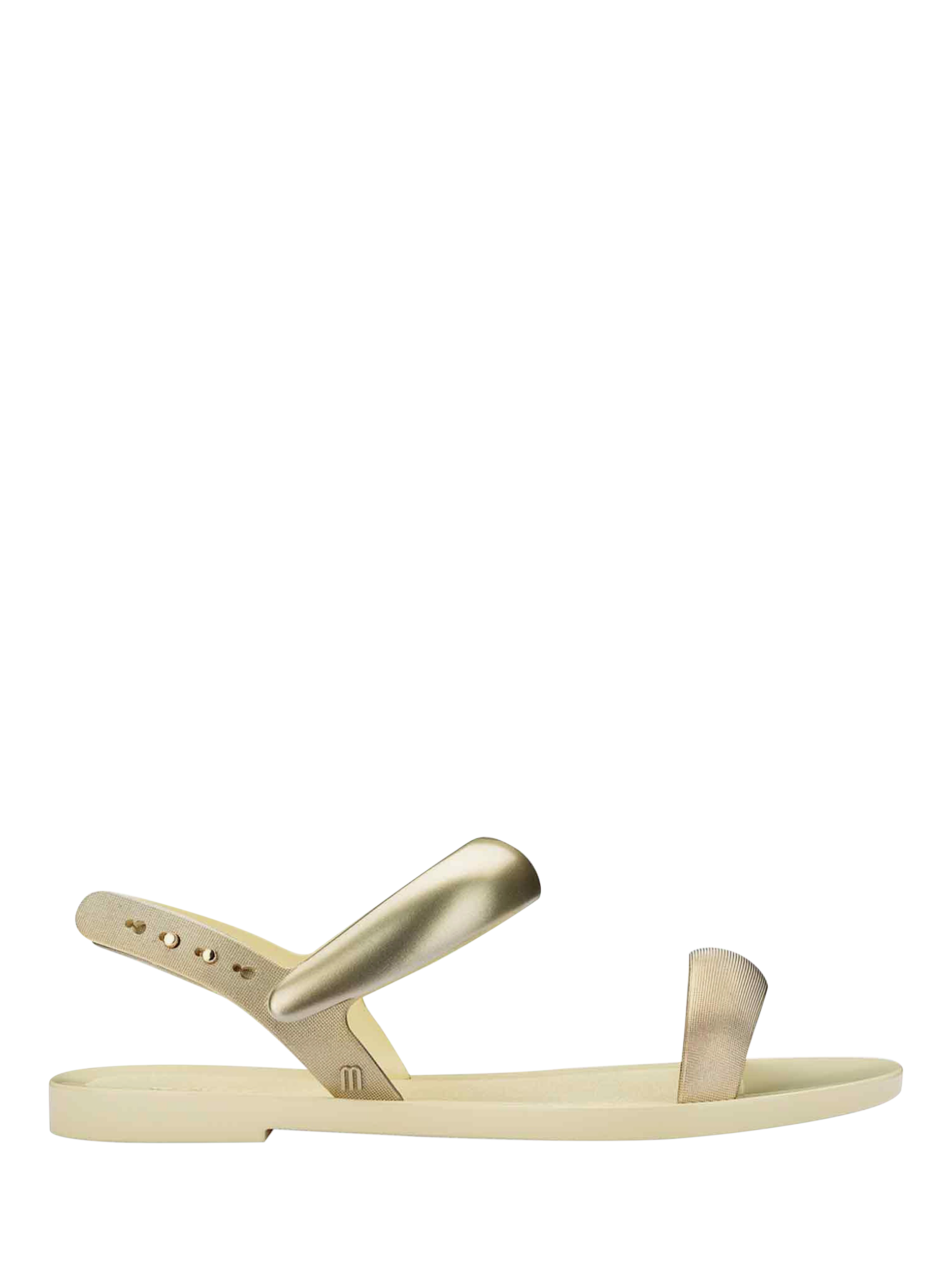 Product image 1 of 4, which shows Melissa Eclipse Strappy Sandals, Beige/Gold, 3