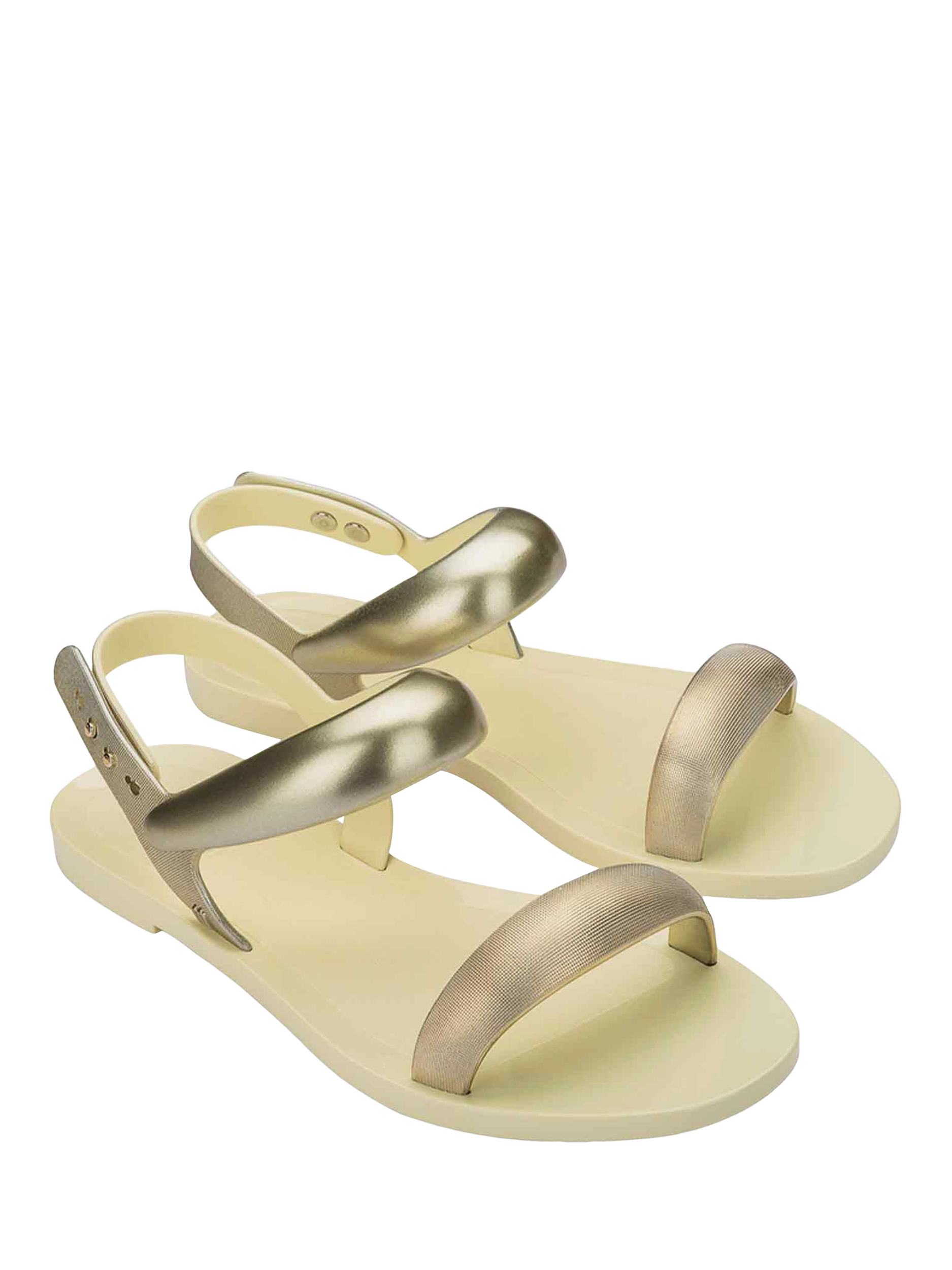 Product image 4 of 4, which shows Melissa Eclipse Strappy Sandals, Beige/Gold, 3
