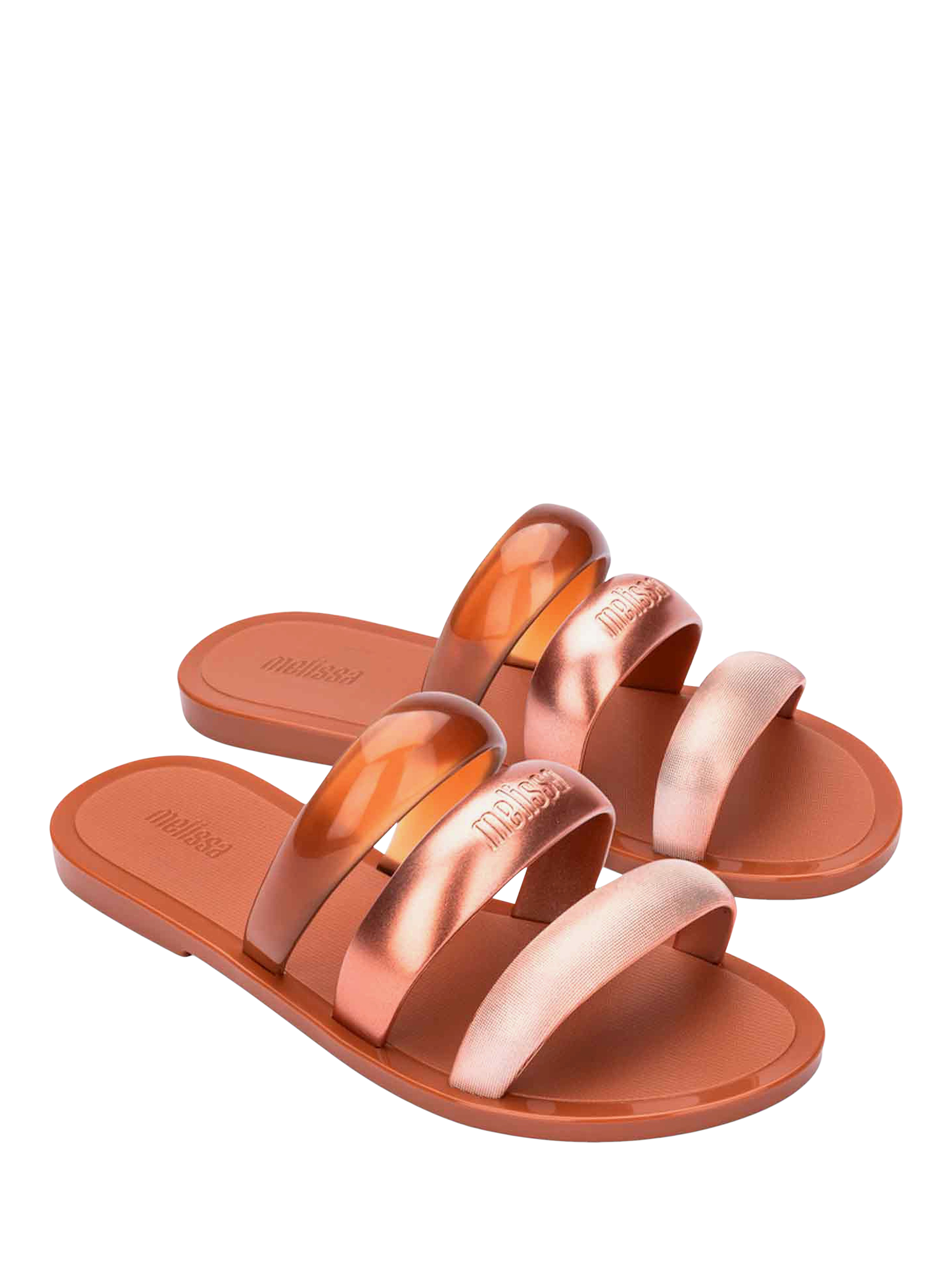 Product image 4 of 4, which shows Melissa Eclipse Slider Sandals, Gold/Brown, 3