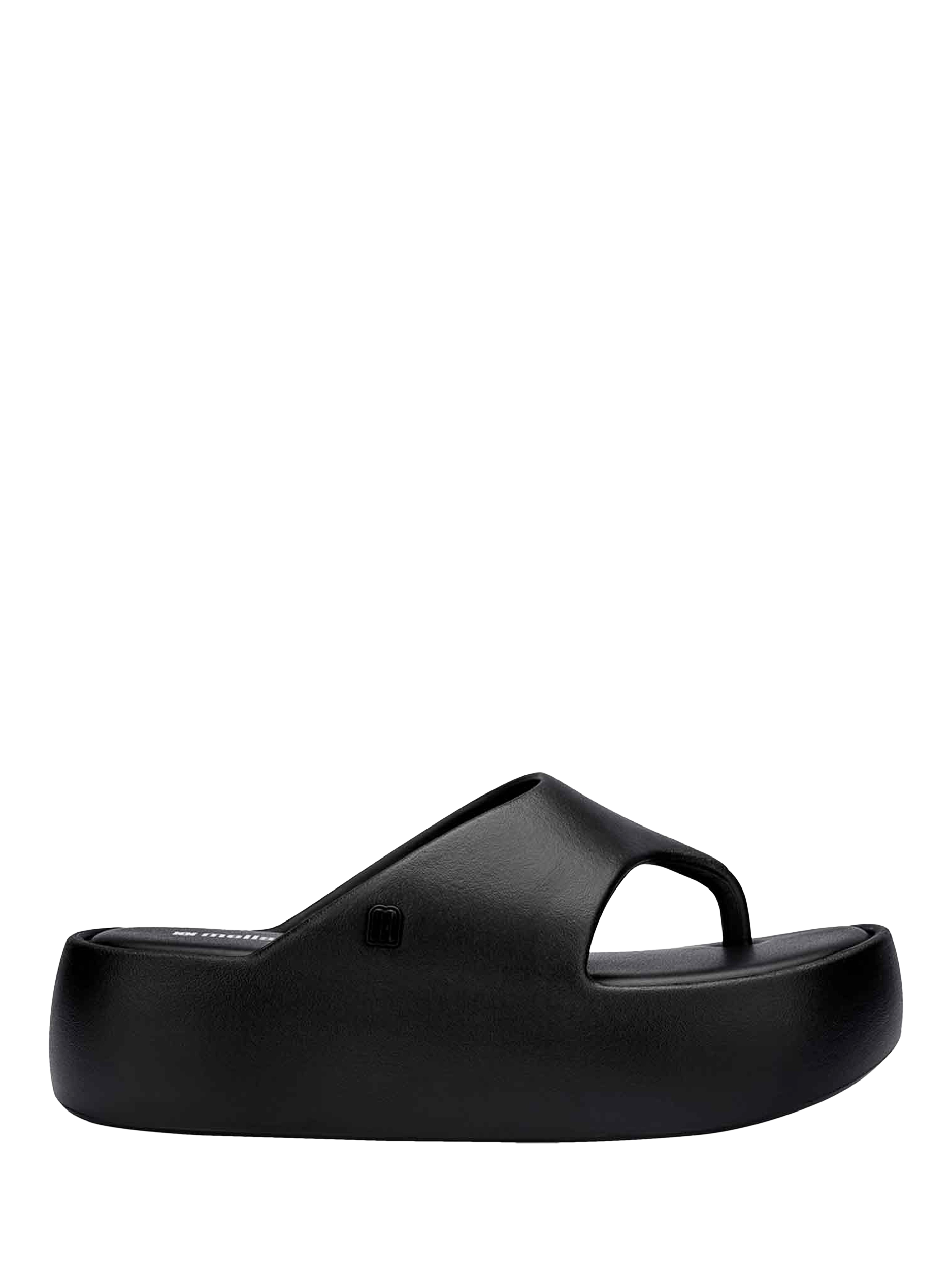 Product image 1 of 4, which shows Melissa Free Platform Thong Slider Sandals, Black, 3