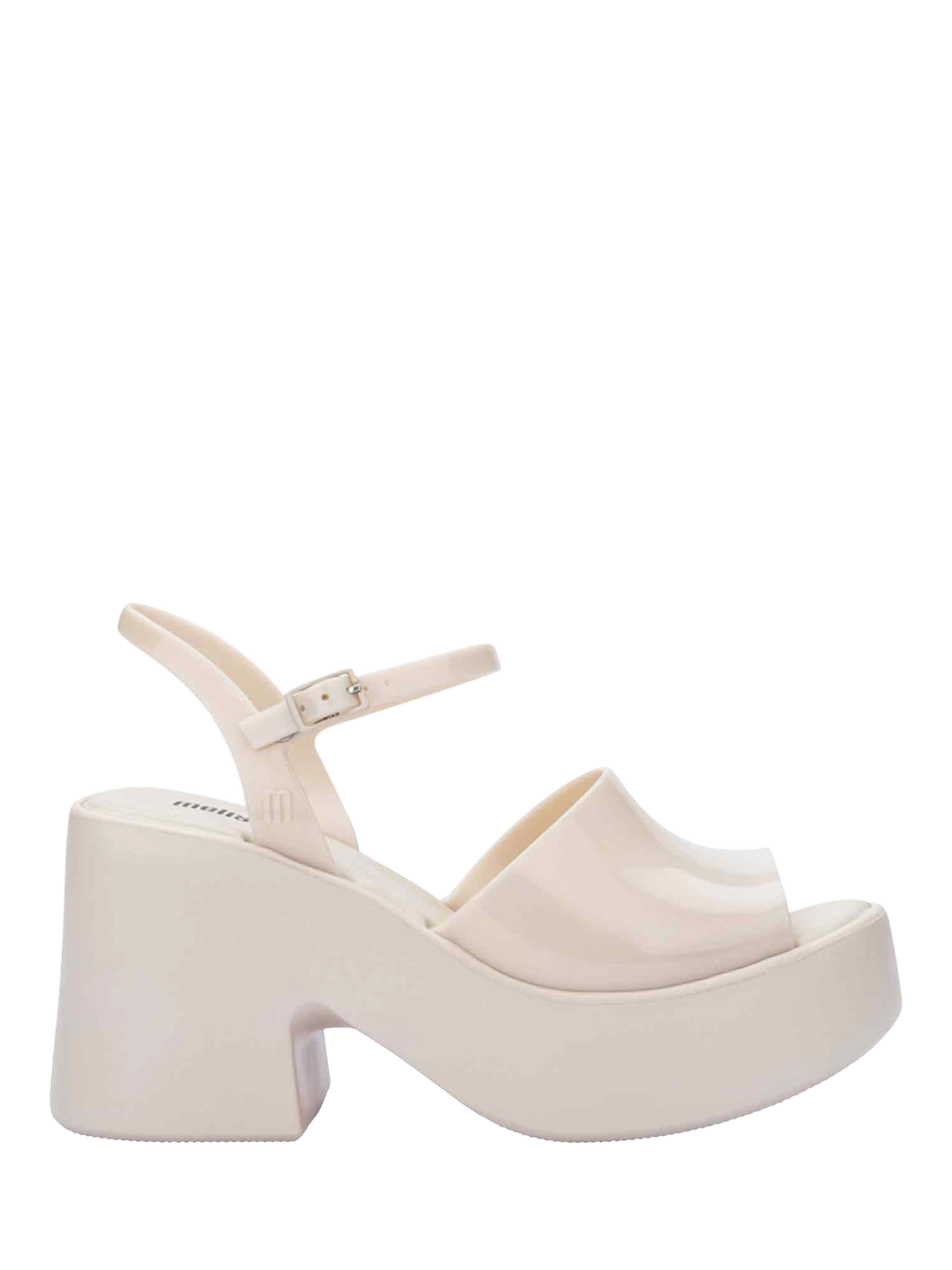 Product image 1 of 4, which shows Melissa Lina Platform Heel Sandals, Beige, 3