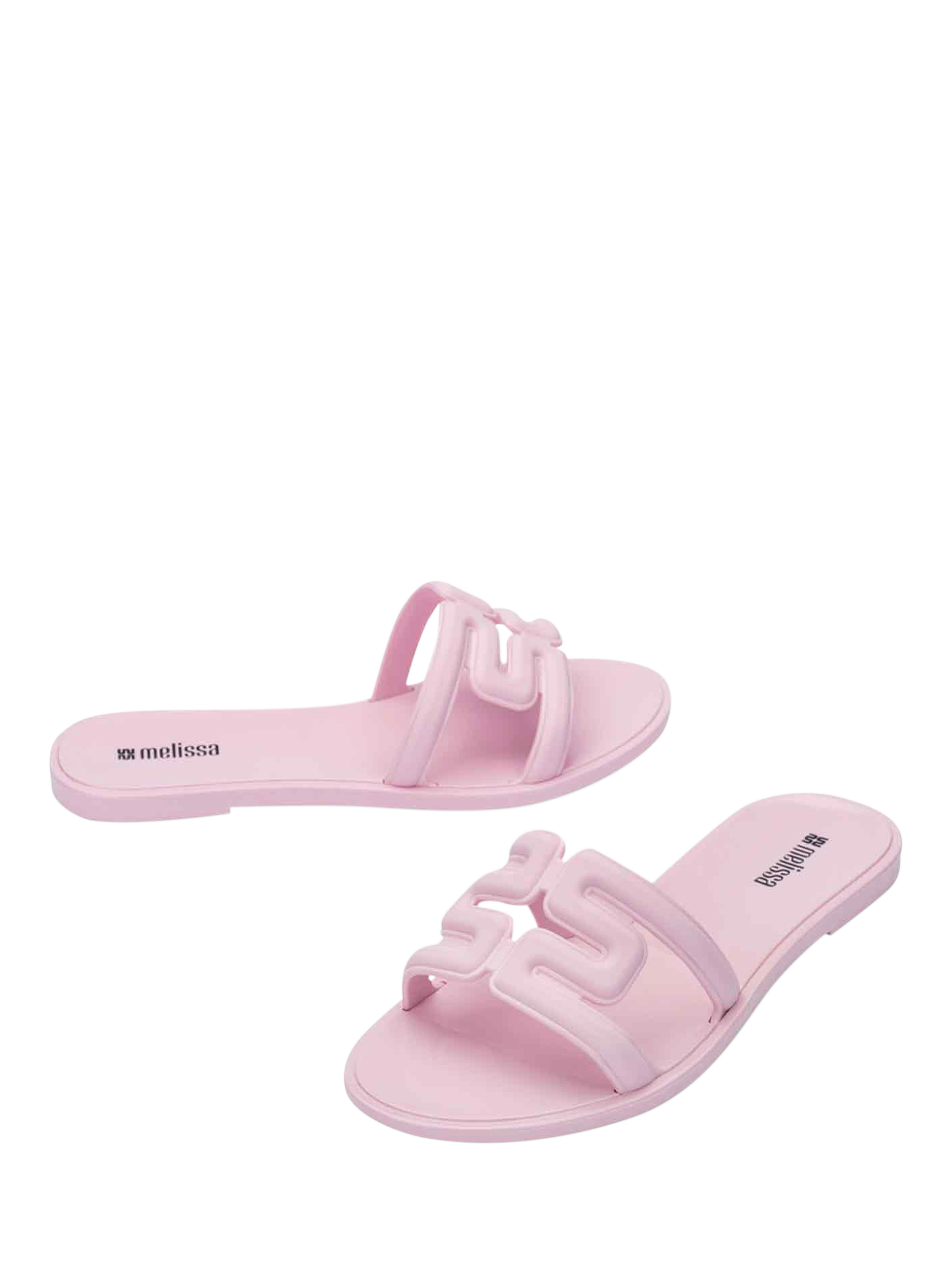Product image 2 of 4, which shows Melissa M Slide Jelly Slider Sandals, Light Pink, 3
