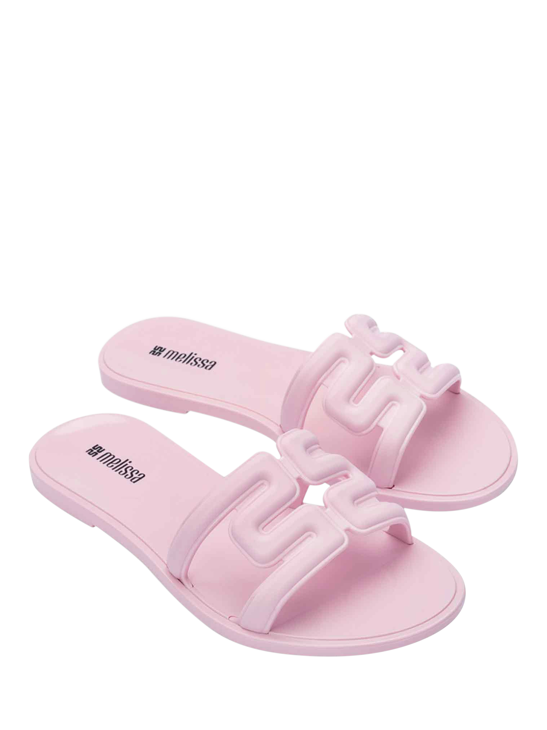 Product image 4 of 4, which shows Melissa M Slide Jelly Slider Sandals, Light Pink, 3