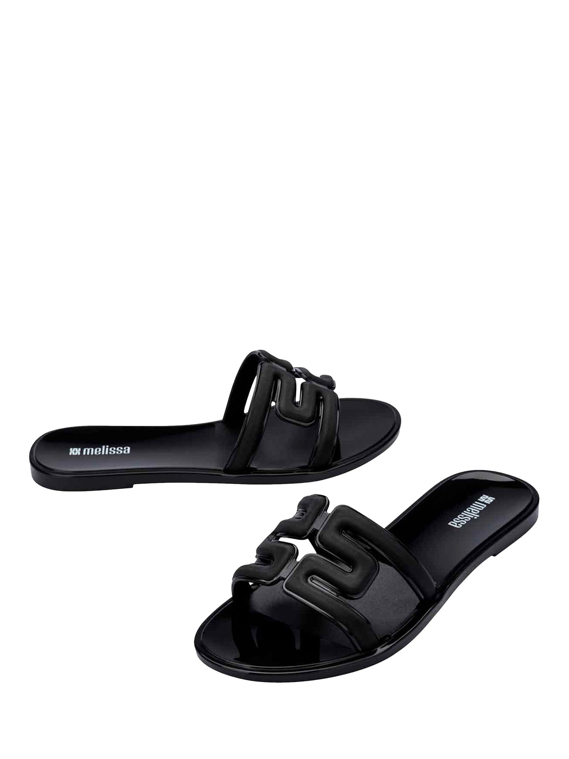 Product image 2 of 4, which shows Melissa M Slide Jelly Slider Sandals, Black, 3
