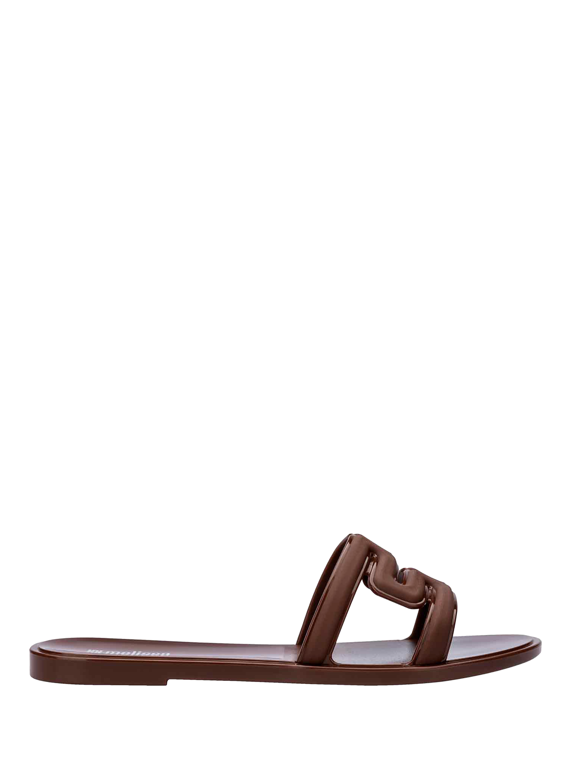 Product image 1 of 4, which shows Melissa M Slide Jelly Slider Sandals, Brown, 3