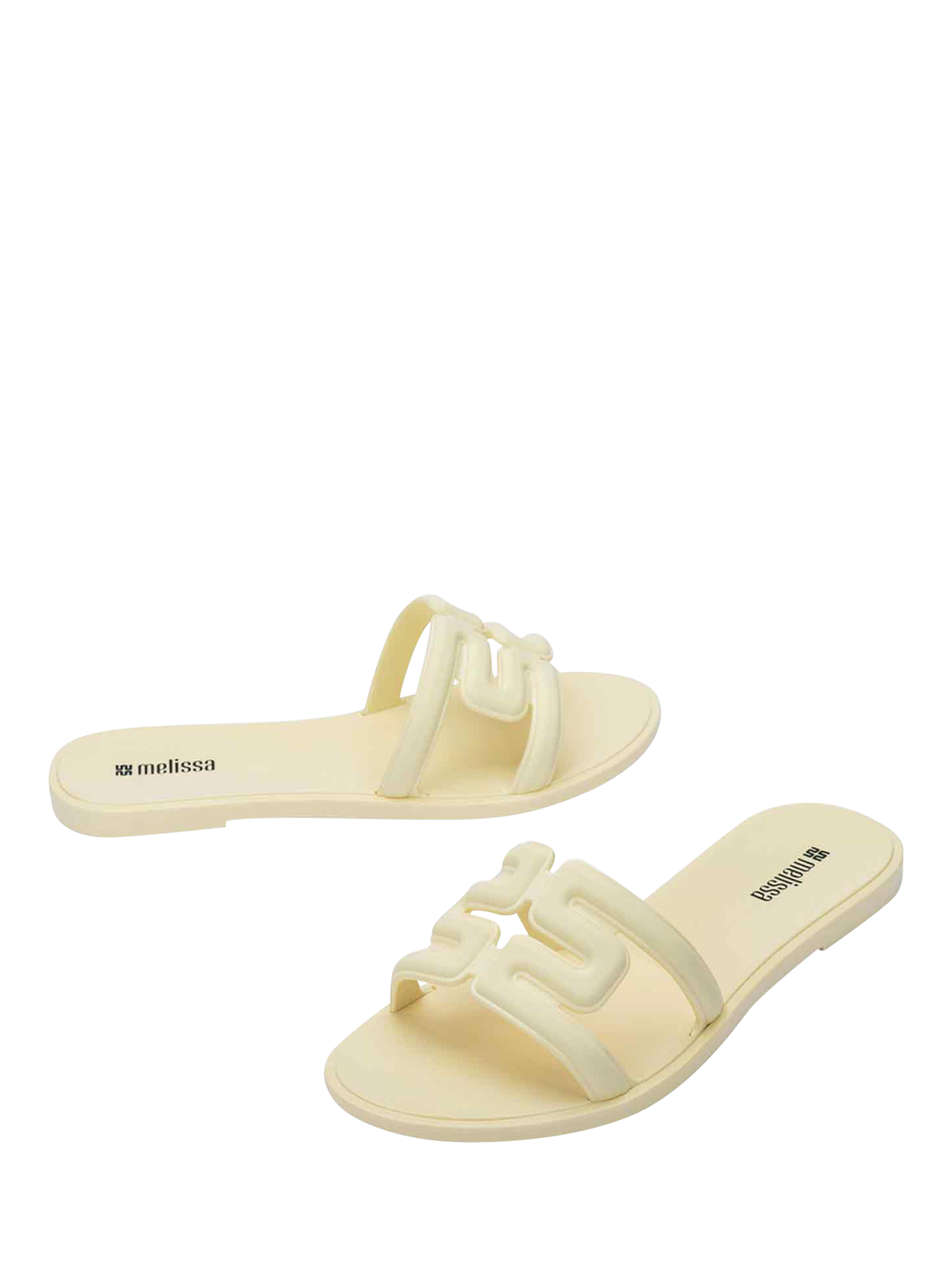Product image 2 of 4, which shows Melissa M Slide Jelly Slider Sandals, Beige, 3