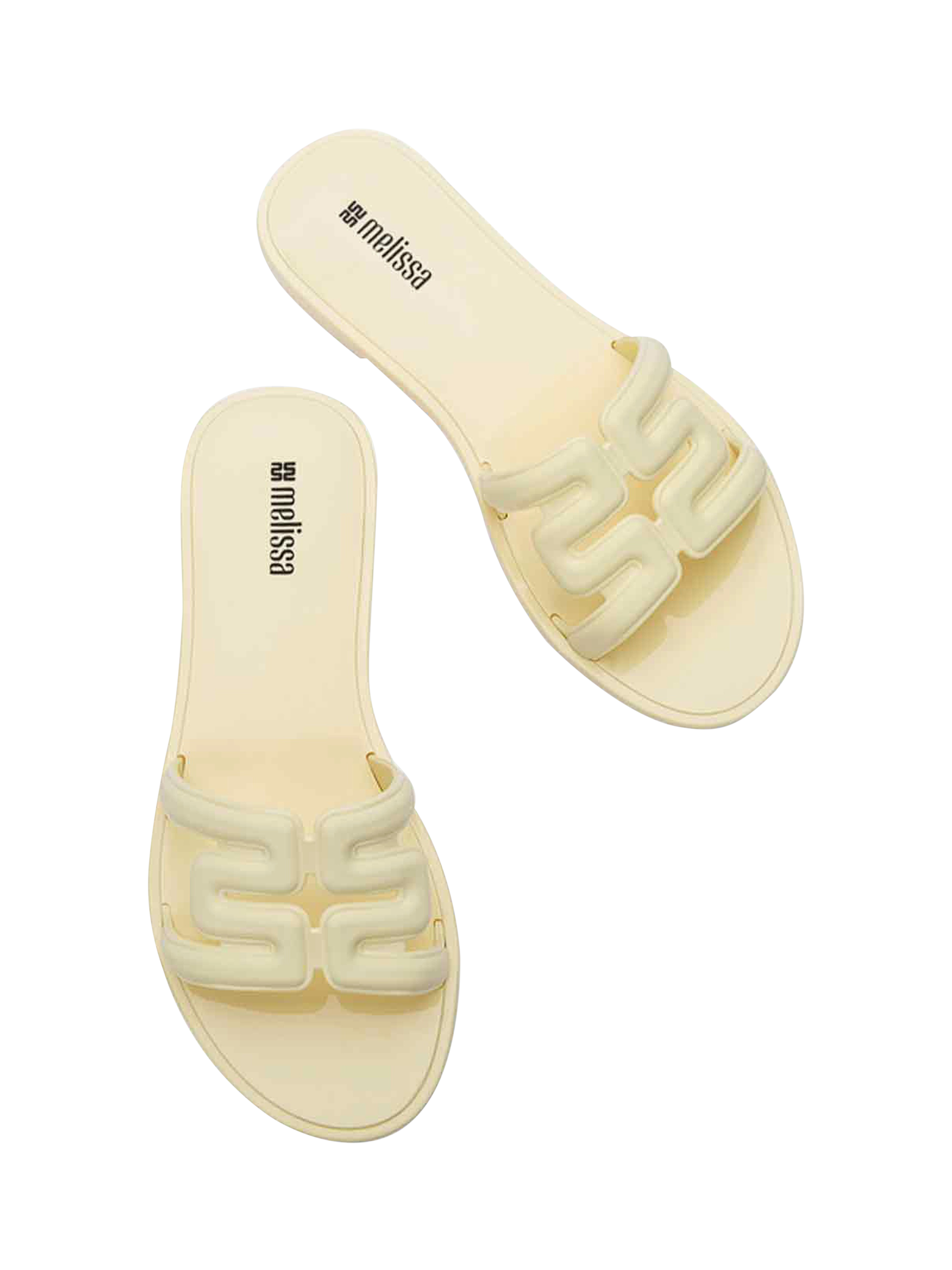 Product image 3 of 4, which shows Melissa M Slide Jelly Slider Sandals, Beige, 3