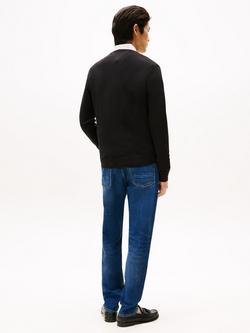 Tommy Hilfiger Cotton Blend Essential Crew Jumper - view 2, Black