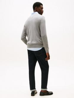 Tommy Hilfiger Cotton Blend Essential Crew Jumper - view 2, Medium Grey Heather